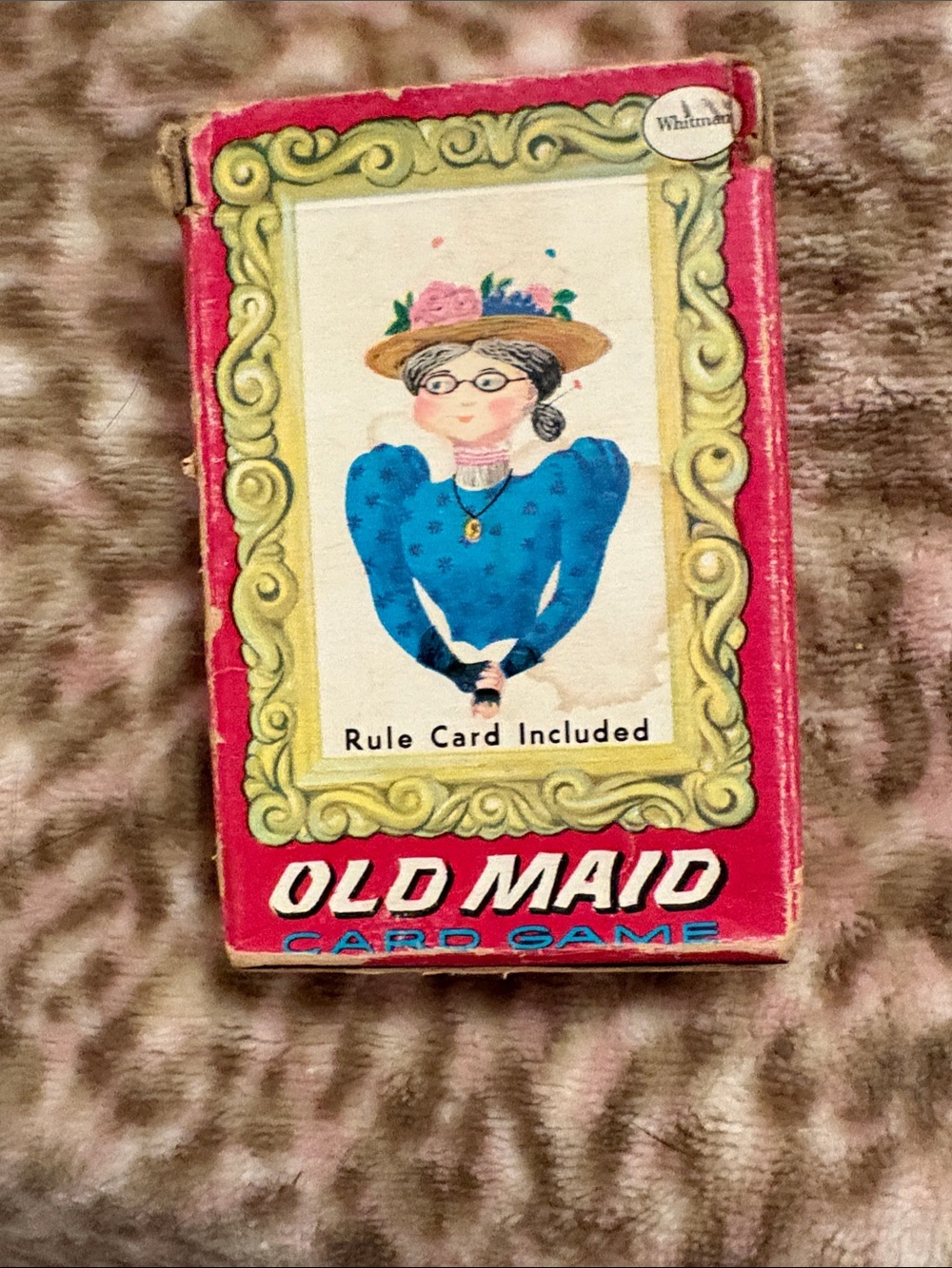 Vintage Old Maid Card Game - Classic Red Deck